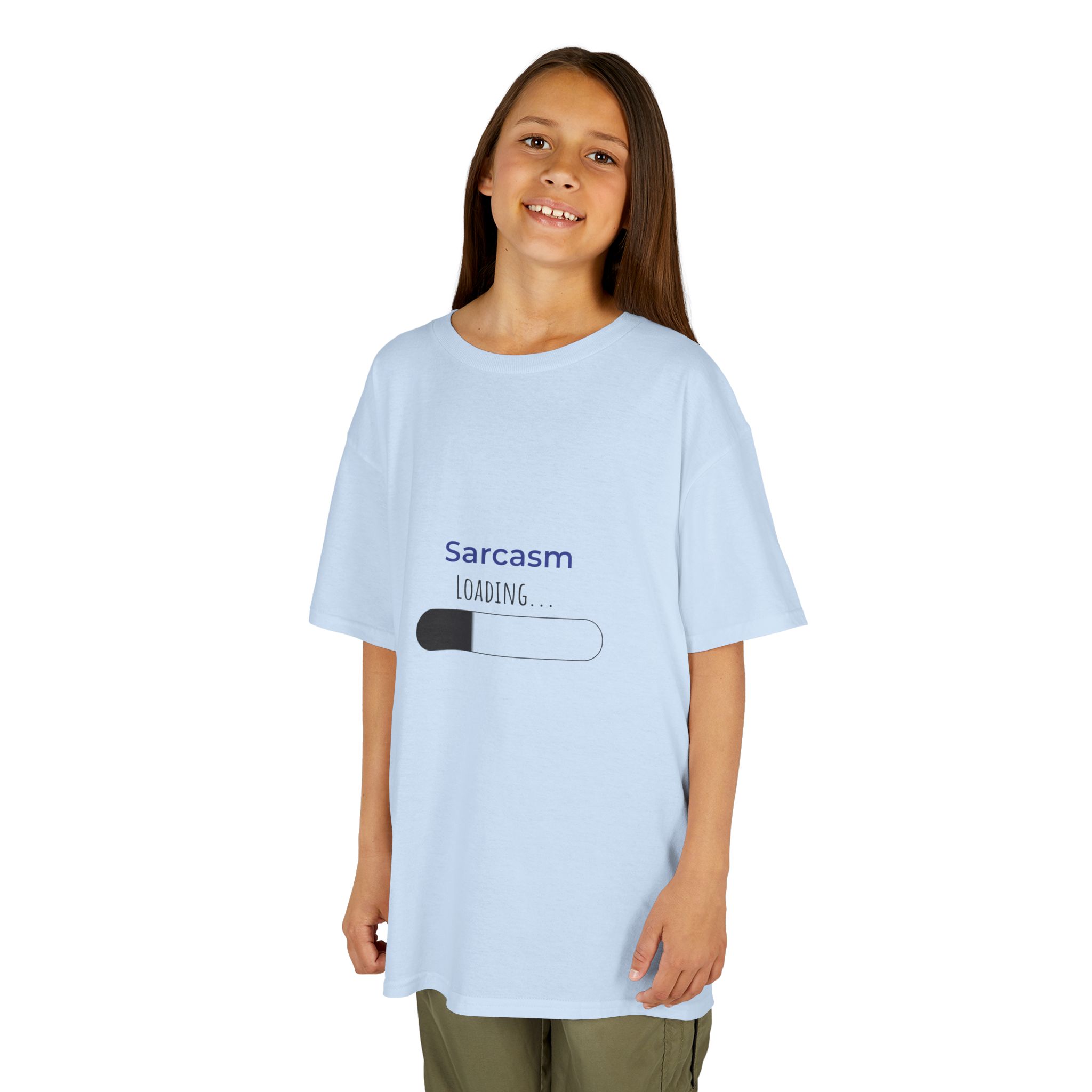 Sarcasm Loading Youth Tee | Kids T-Shirt, Funny Progress Bar Design - Image 7