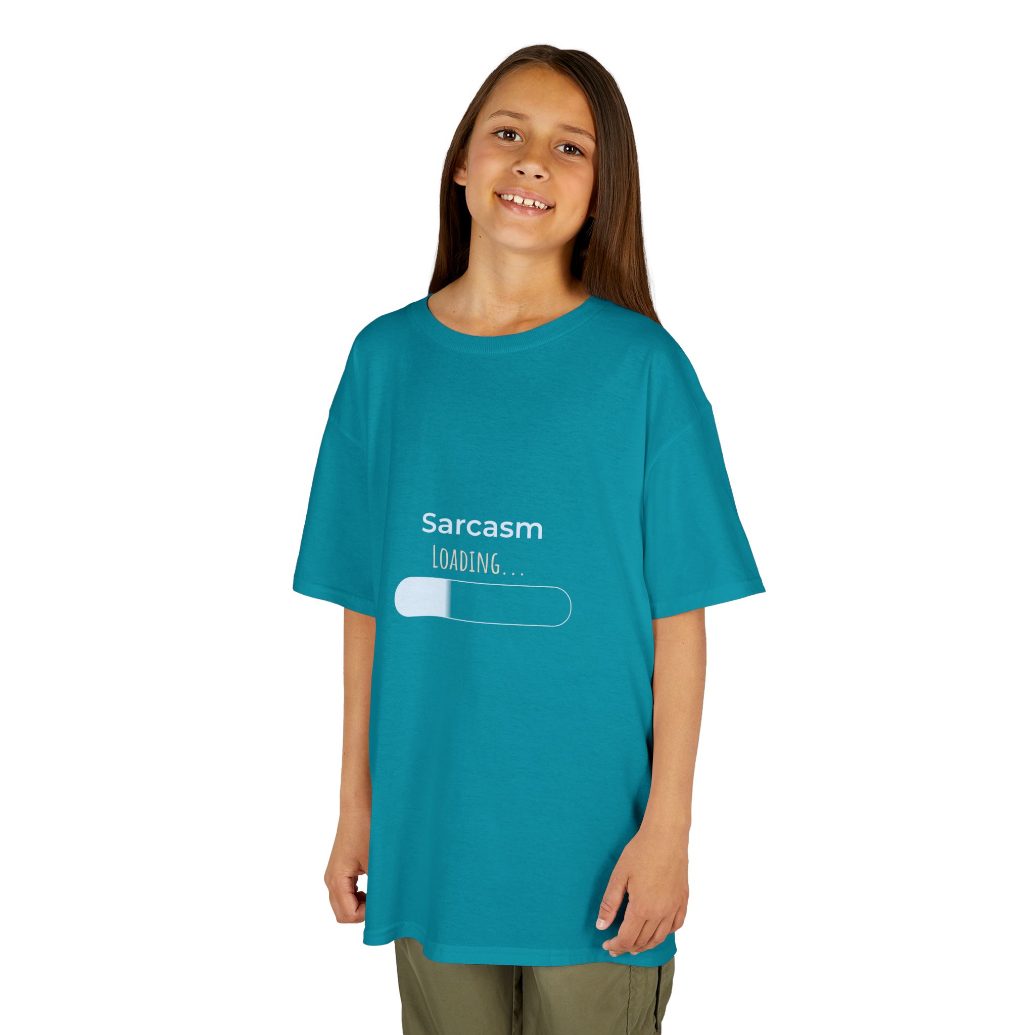Sarcasm Loading Youth Tee | Kids T-Shirt, Funny Progress Bar Design