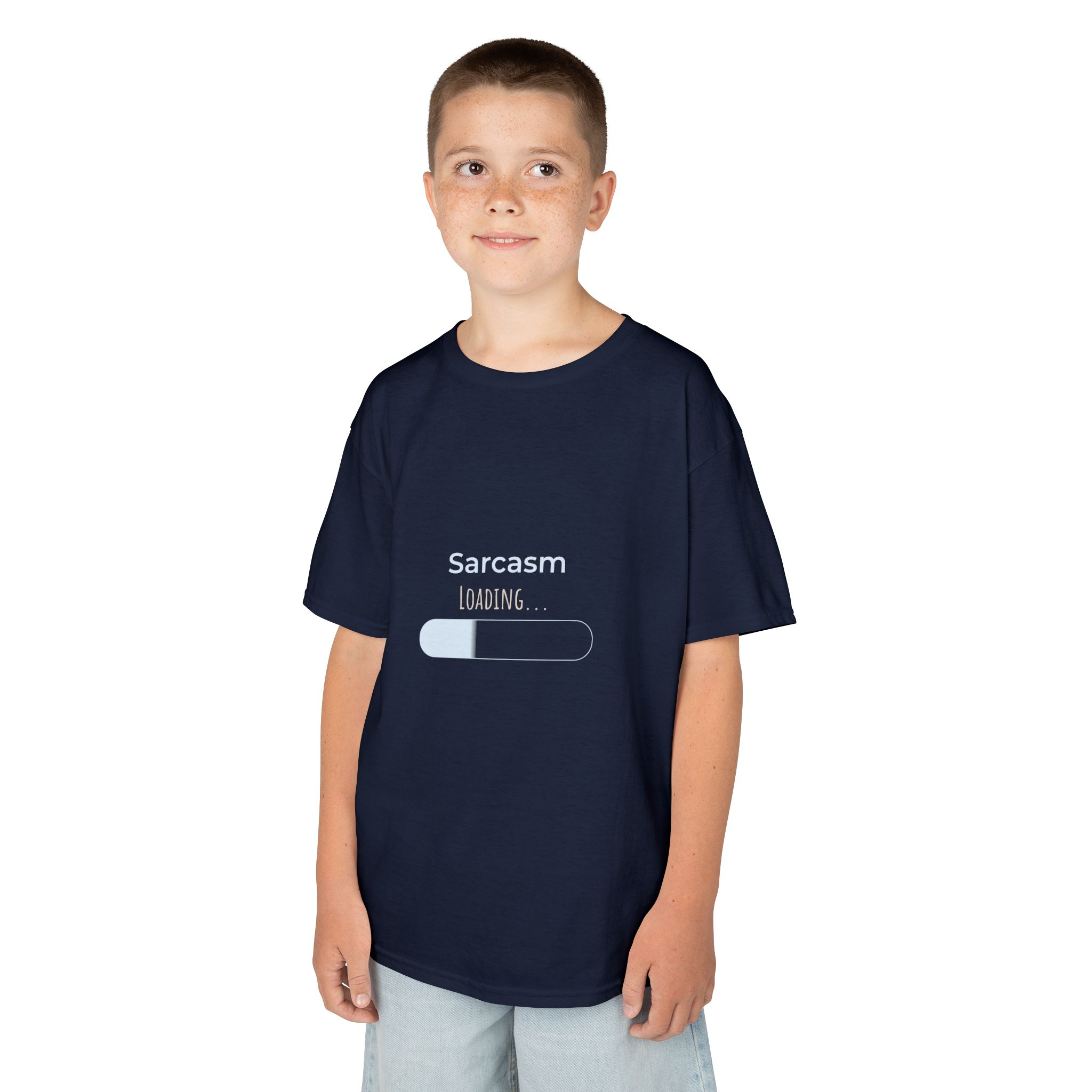 Sarcasm Loading Youth Tee | Kids T-Shirt, Funny Progress Bar Design - Image 8