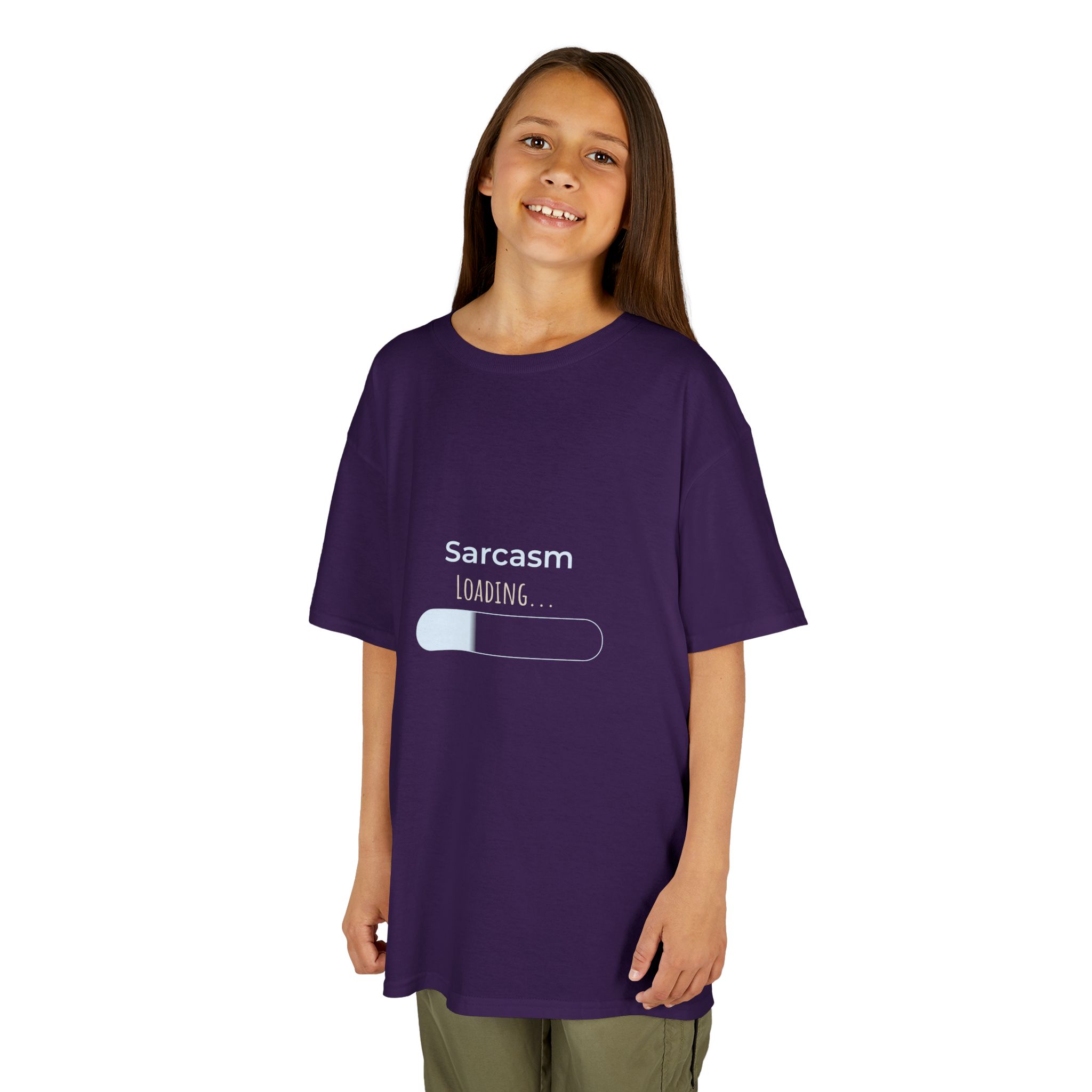 Sarcasm Loading Youth Tee | Kids T-Shirt, Funny Progress Bar Design - Image 9
