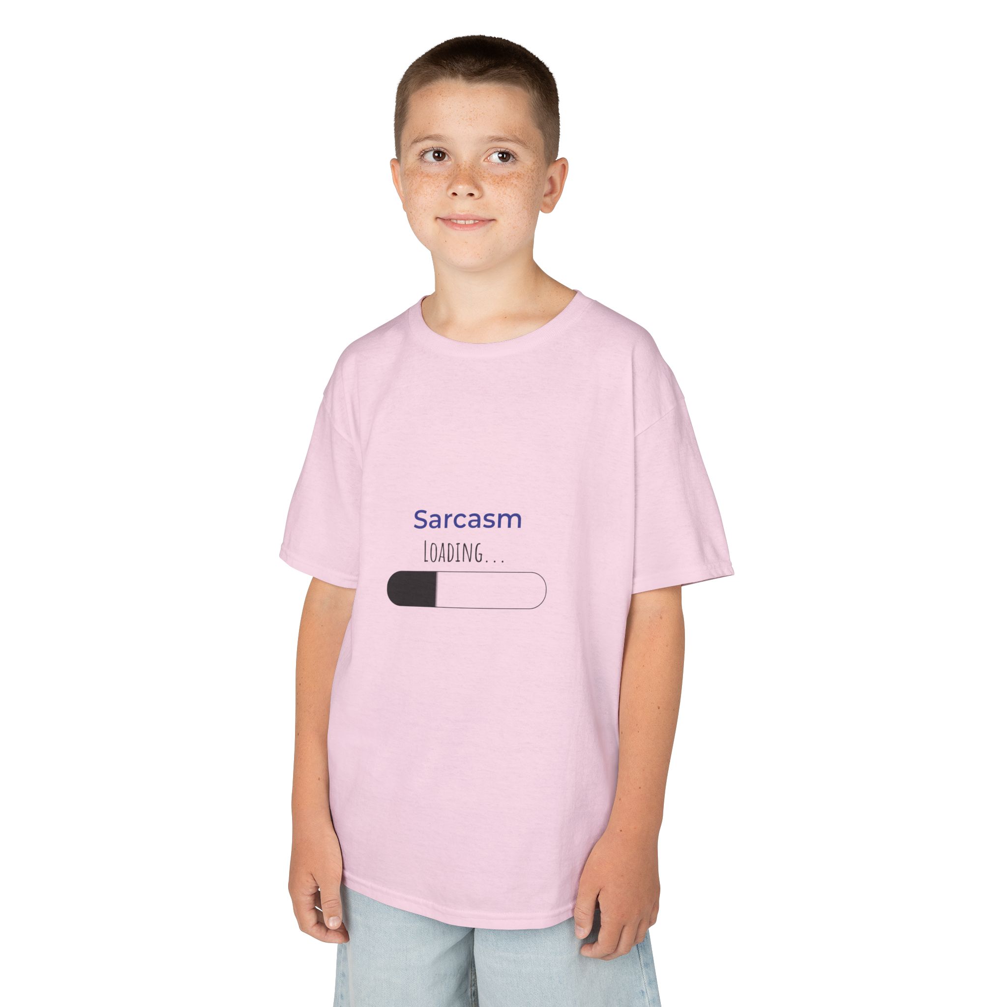 Sarcasm Loading Youth Tee | Kids T-Shirt, Funny Progress Bar Design - Image 10