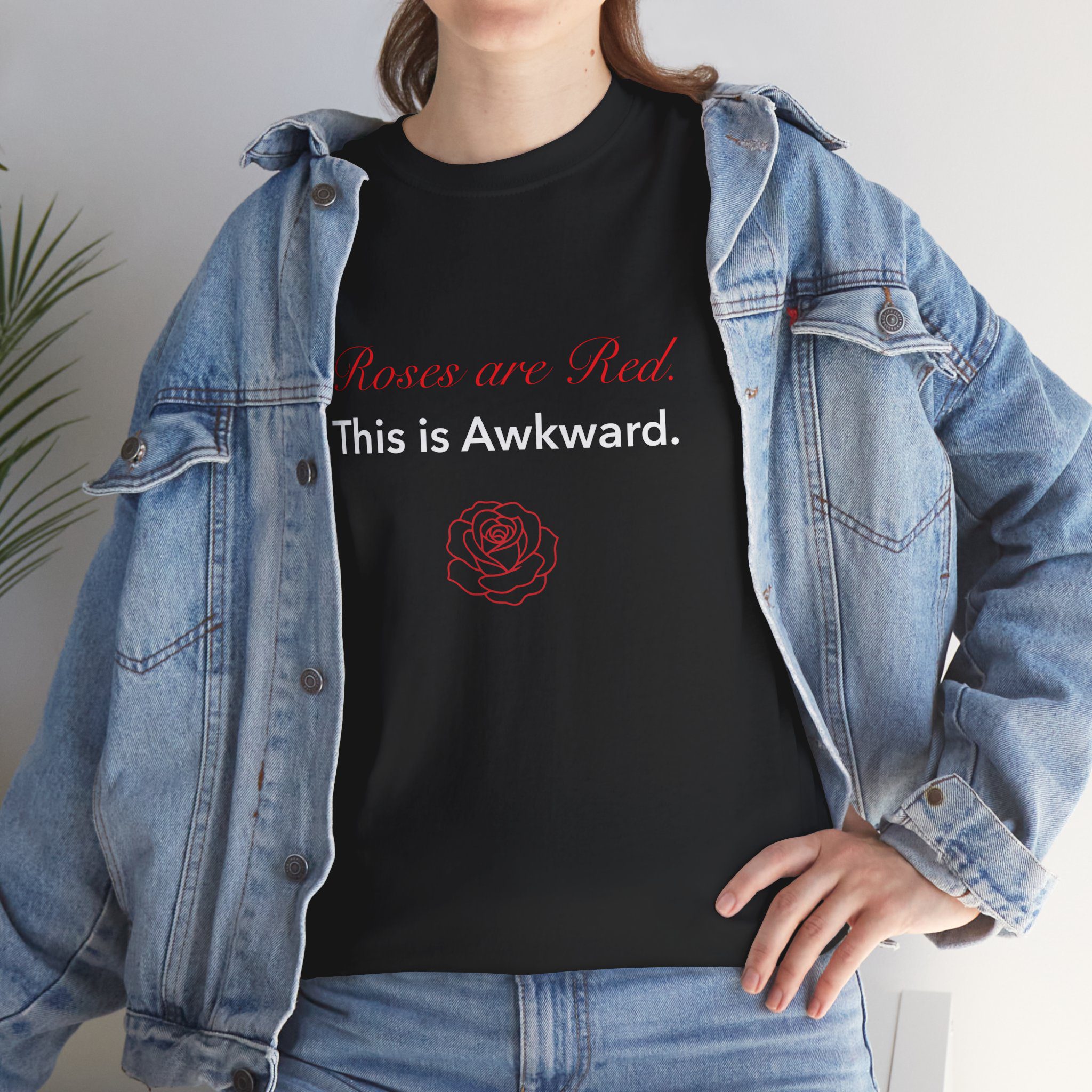"Roses are Red. This is Awkward" Funny Relationship Tee - Image 4