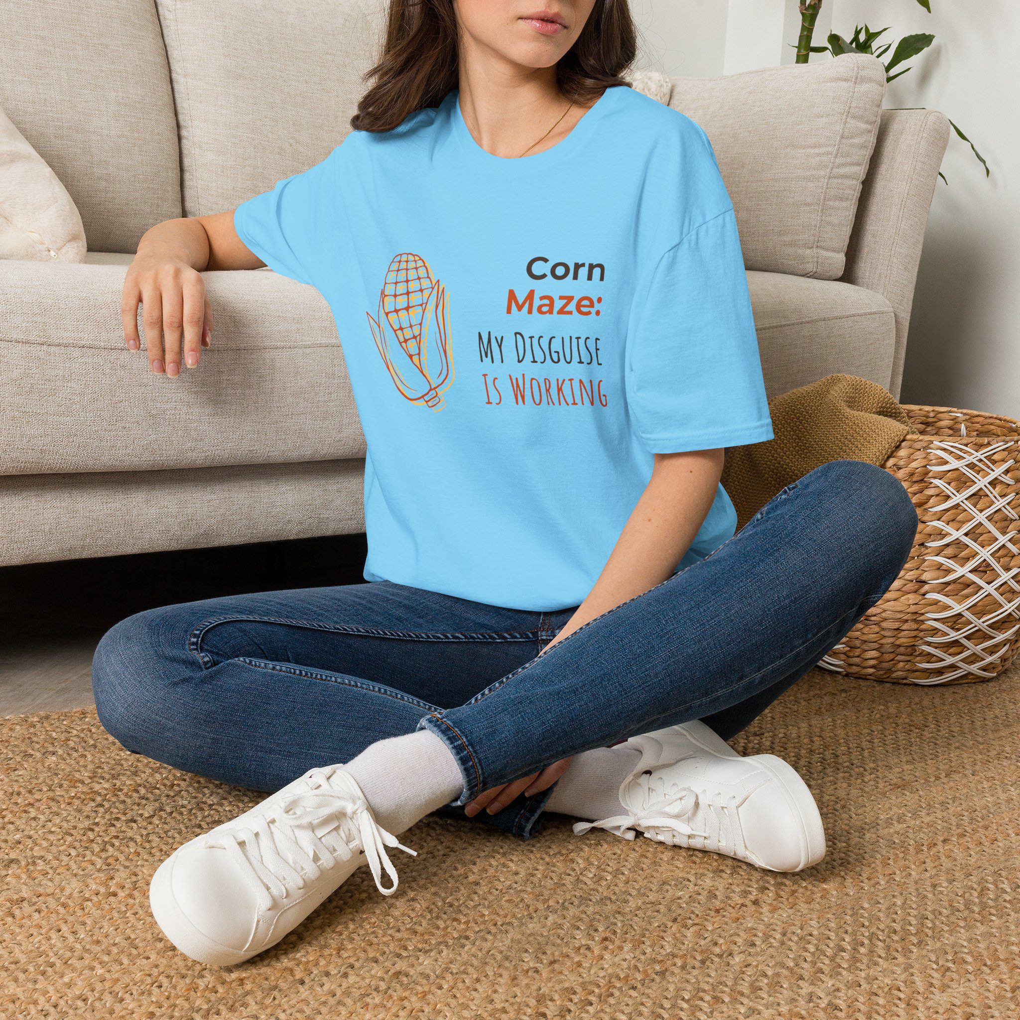 Corn Maze T‑Shirt – “My Disguise Is Working” Fall Harvest Tee - Image 7