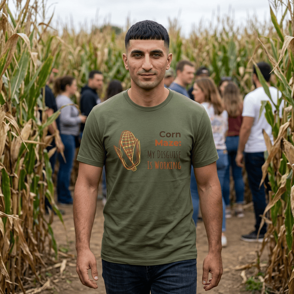Corn Maze T‑Shirt – “My Disguise Is Working” Fall Harvest Tee