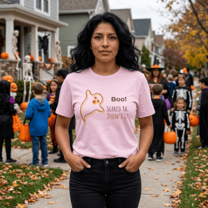 Halloween Ghost Tee — “Boo! Scared Ya, Didn’t I?”