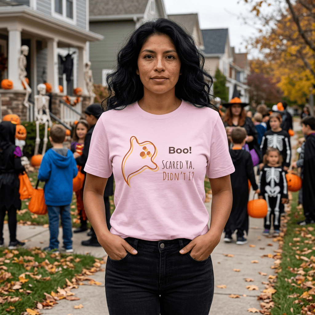 Halloween Ghost Tee — “Boo! Scared Ya, Didn’t I?”
