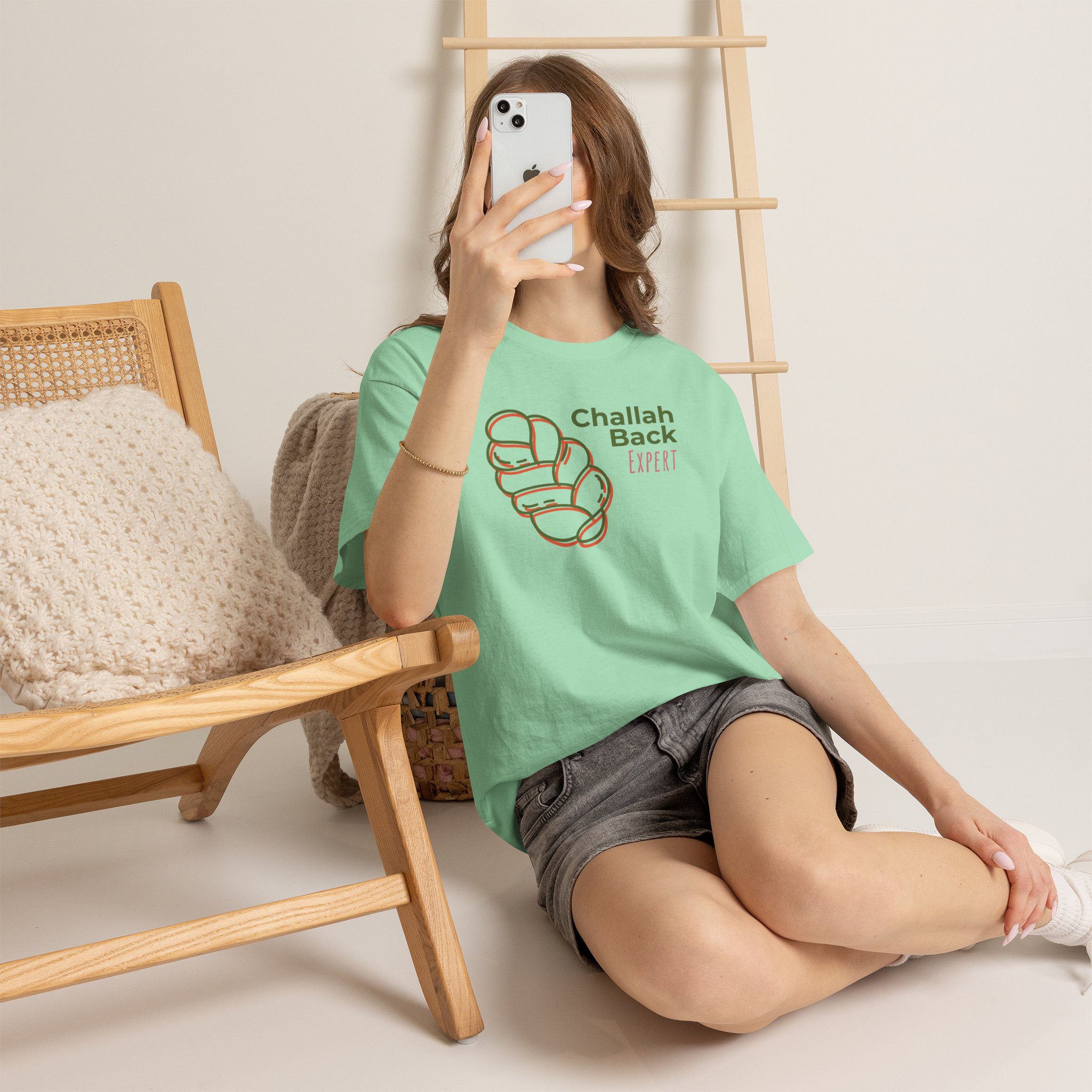 "Challah Back Expert" Funny Jewish Tee - Image 3